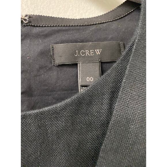Jcrew Black Linen Dress Sz 00 - Picture 3 of 3